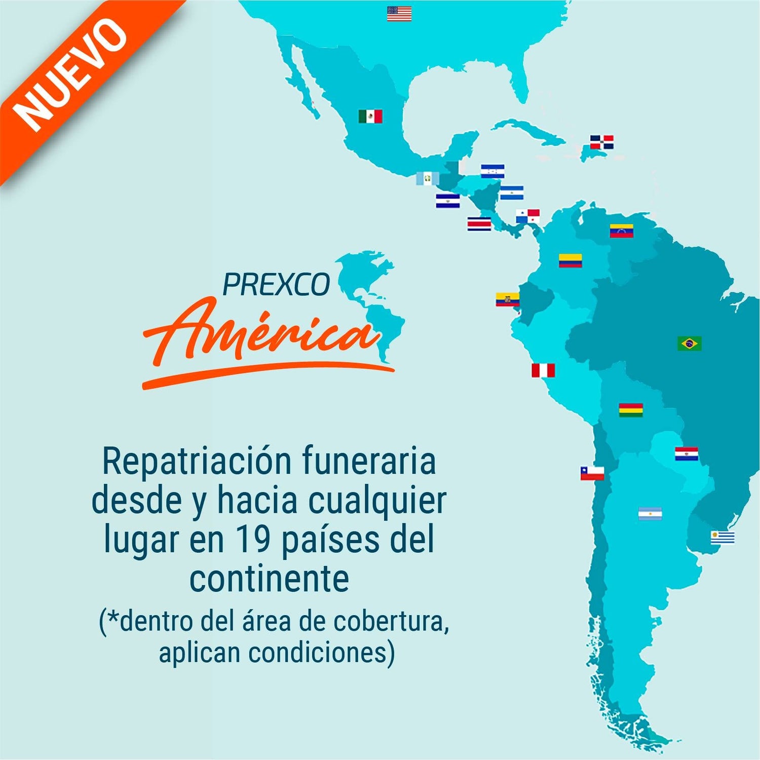 Prexco America Cobertura 19 países